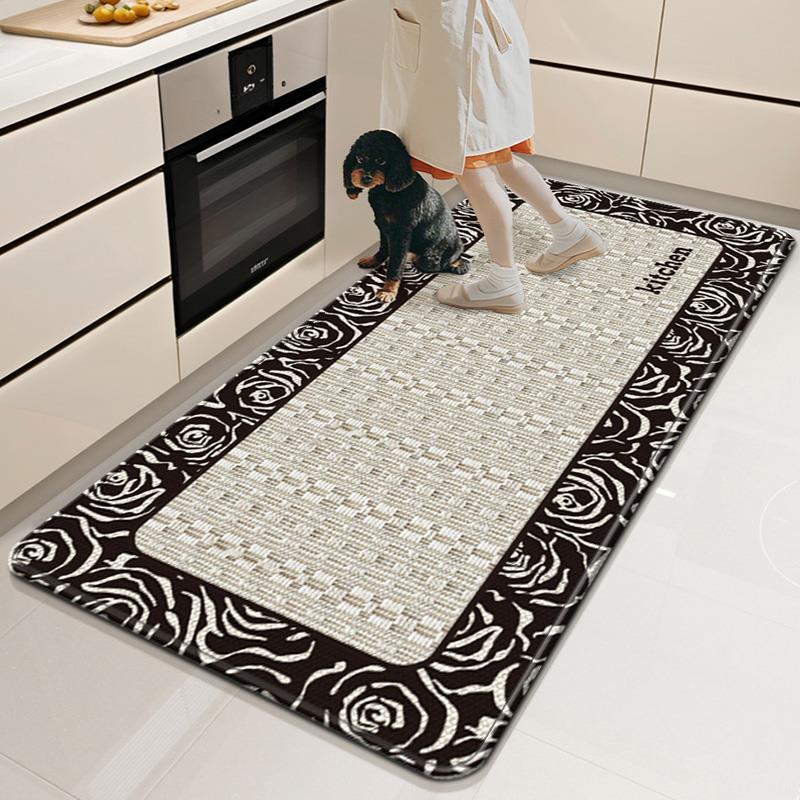 厨房用的地垫防滑防油可擦免洗地毯2024新款l型脚垫吸水吸油垫子