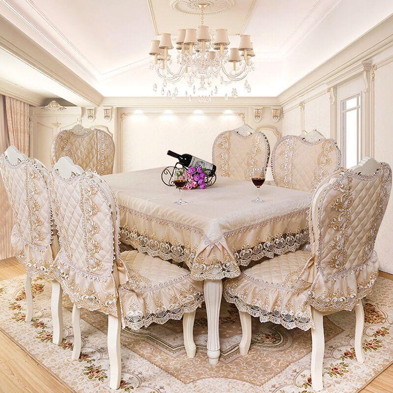 餐桌椅子套罩餐厅家用高档欧式通用加厚布艺棉麻四季简约现代椅垫
