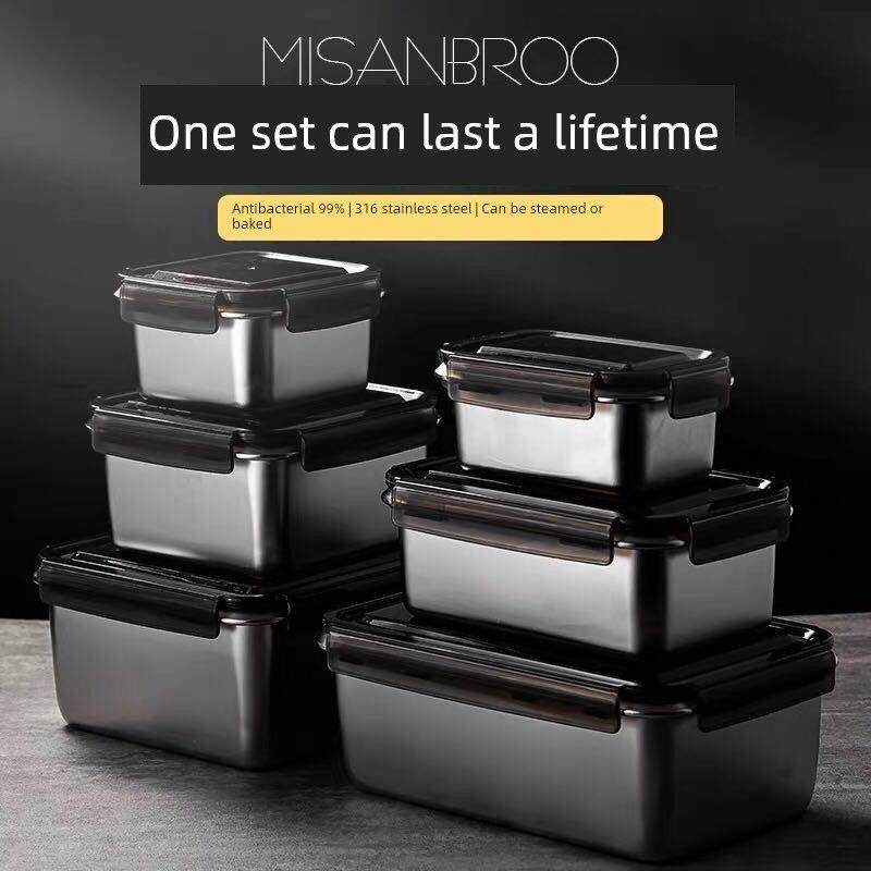 食品级316抗菌不锈钢保鲜盒密封便当饭盒冰箱专用冷冻收纳盒子,餐饮具,保鲜盒,淘宝优惠券,粉丝福利购,淘宝优惠卷