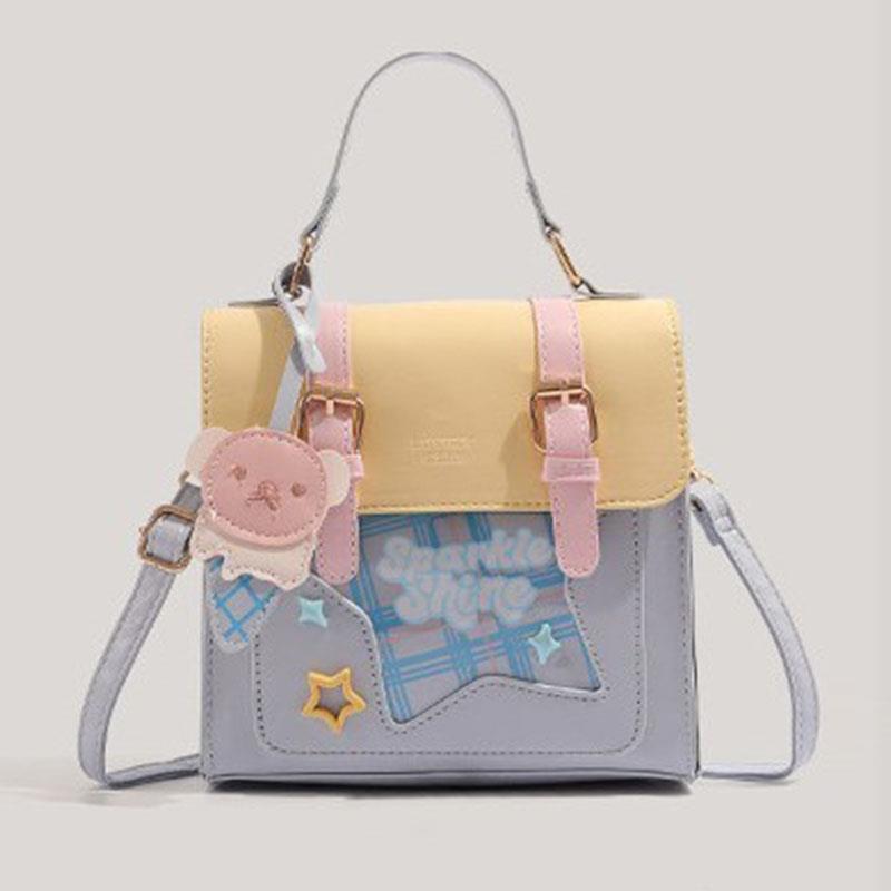 糖果色剑桥包小包2025新款甜美少女时尚百搭双肩包棕色日常斜挎包