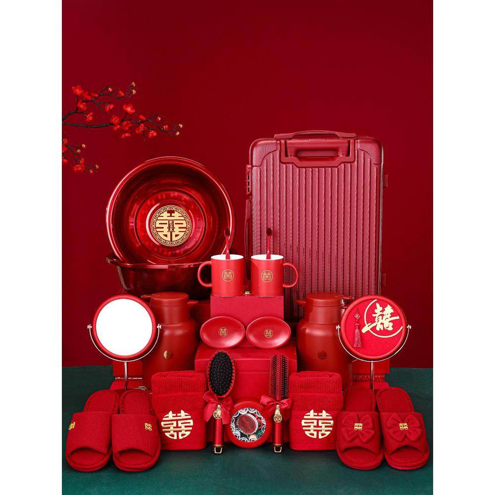 陪嫁物品女方全套装长明灯喜箱娘家高档婚庆用品喜盆结婚新娘脸盆,节庆用品/礼品,陪嫁用品套装,淘宝优惠券,粉丝福利购,淘宝优惠卷