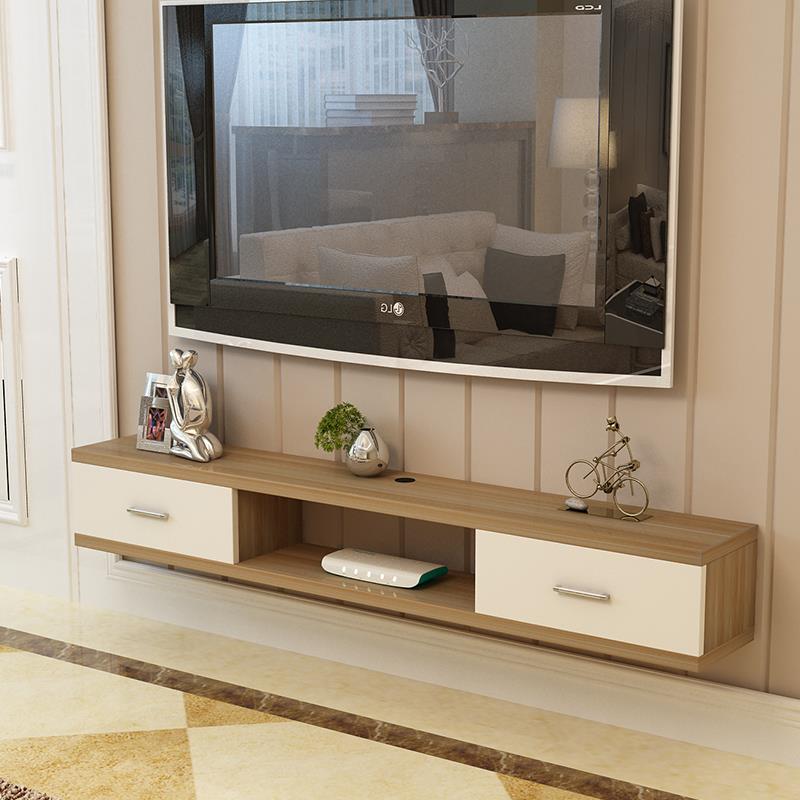 现代简约壁挂电视柜墙上背景置物架客厅卧室路由器机顶盒搁板包邮