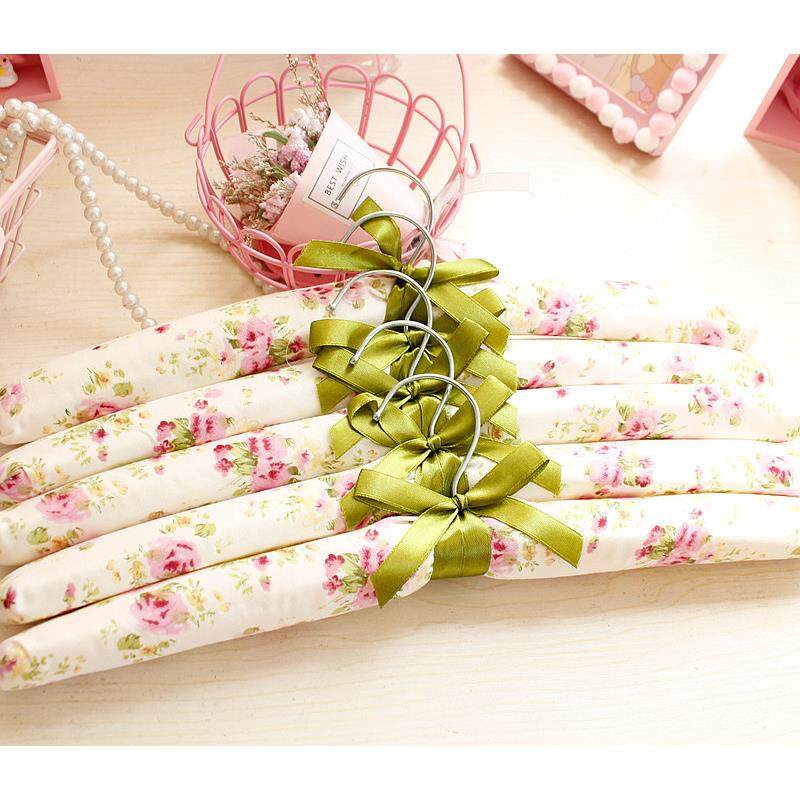 布艺衣架子衣服挂成人宽肩无痕田园公主蕾丝木质包布海绵挂衣服架,收纳整理,植绒衣架/布衣架,淘宝优惠券,粉丝福利购,淘宝优惠卷