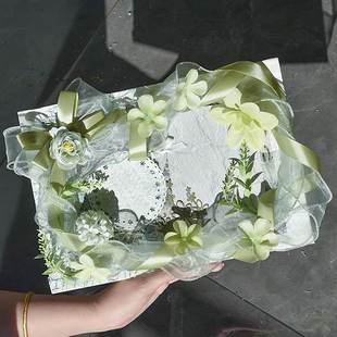 痛包diy材料绿色系全套装背景纸送扎板痛包笔袋小食量diy痛包材料