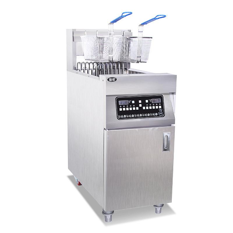 立式电炸炉电脑炸锅商用炸鸡排机炸薯条恒温带滤油车油炸机