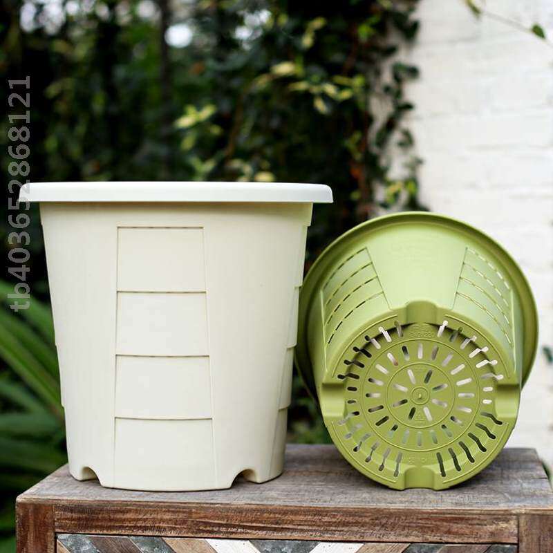 花盆高级庭院新款户外青山树脂塑料根盆大第三代家用号轻奢盆感控