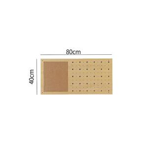软木洞洞板儿童房玄关留言板木质入户墙面壁挂收纳书桌置物架