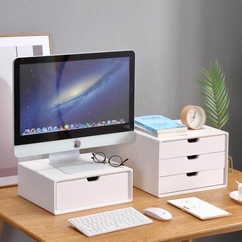 实木电脑显示器底座增高架办公室A4纸桌面收纳盒抽屉式杂物整理盒,收纳整理,桌面收纳盒,淘宝优惠券,粉丝福利购,淘宝优惠卷