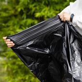 整箱100卷黑色加厚大垃圾袋大号商用餐饮办公室用家用超大实惠装