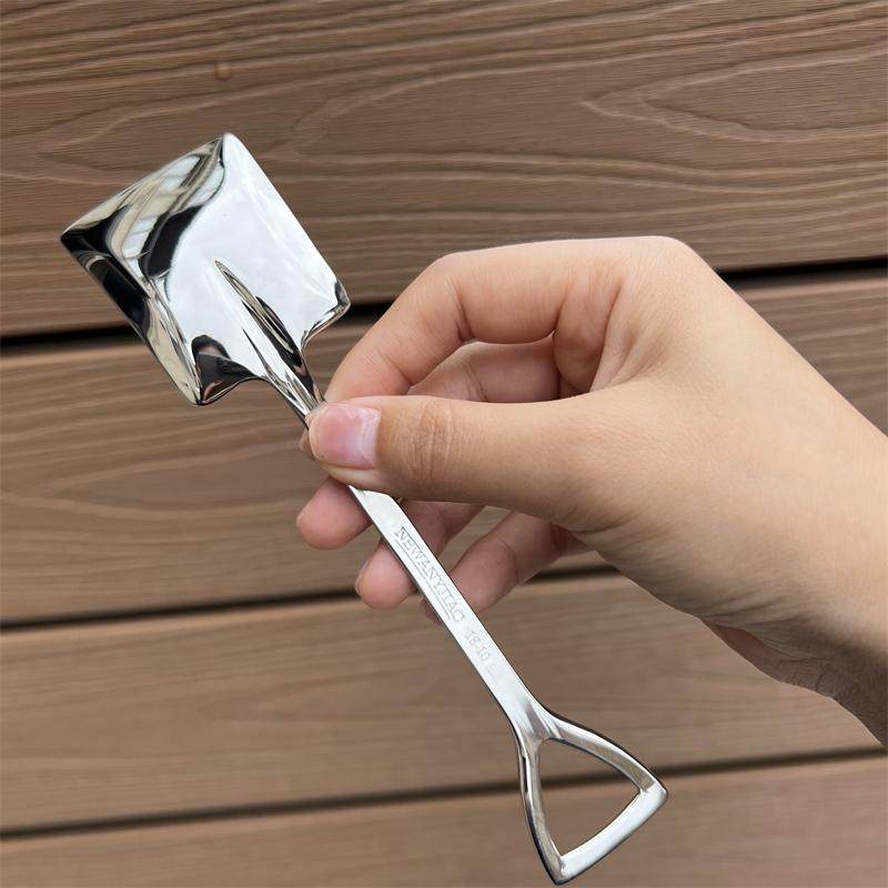 方头铁锨304不锈钢勺子主餐勺饭勺炒饭焗饭铲创意复古吃西瓜神器,餐饮具,西餐勺,淘宝优惠券,粉丝福利购,淘宝优惠卷