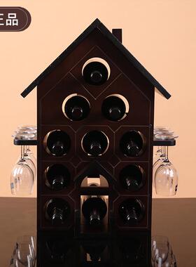 创意牌醉仙楼酒架红酒实木酒神欧式酒架欧式葡萄酒酒架木质红酒架