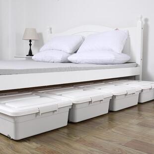 床底收纳盒带轮扁平特大收纳箱抽屉床下整理箱衣服床底下储物神器