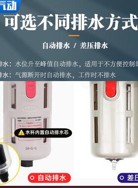 气源处理器气动油水分离器气泵空气过滤器BF2000/BF3000/BF4000