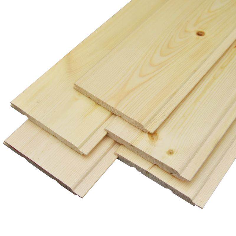厂家批发实木扣板室内吊顶阁楼阳台云杉铁杉素板桑拿板免漆扣板