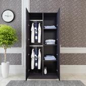 衣柜简约现代经济型2门组装 柜子实木宿舍租房用简易两门儿童衣橱