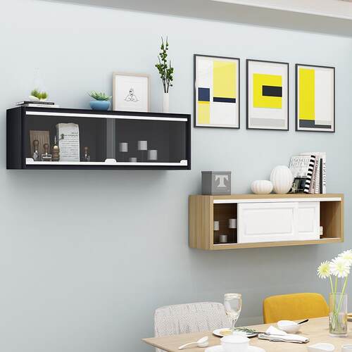 包邮玻璃门吊柜移门厨房柜客厅墙组装柜定做墙上挂阳台壁柜碗柜