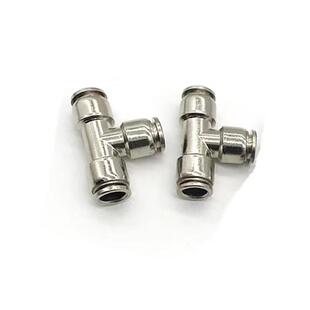 气管快速接头不锈钢半挂车快速插管货车刹车12直通接PU管三通接头