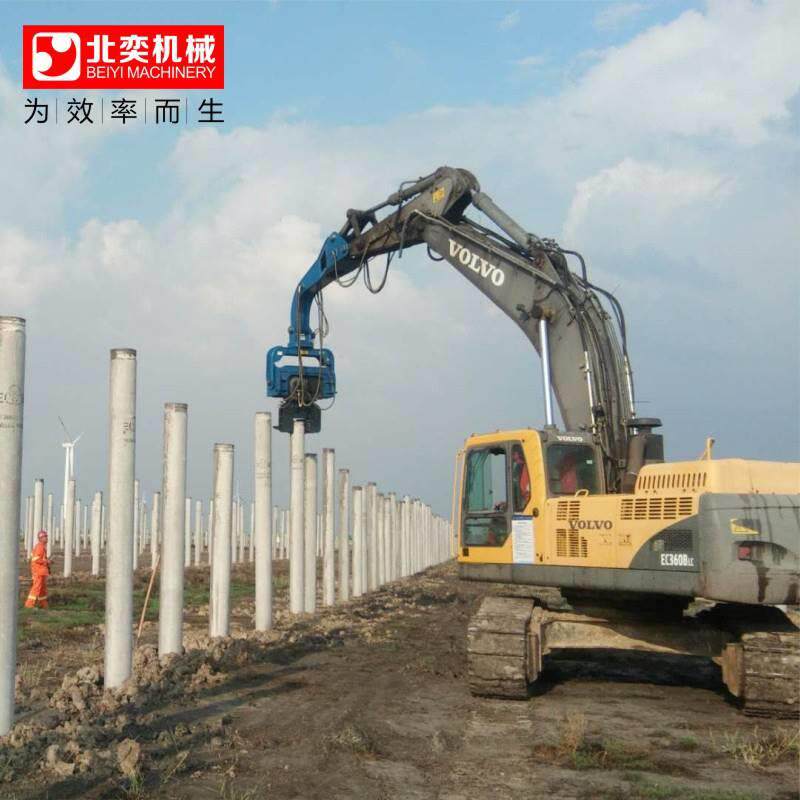 byvh330振动打拔桩机北奕机械拉森钢板桩施工设备12-15米