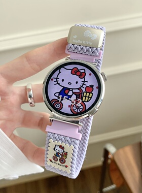 正单车kt尼龙多巴胺表带适用华为GT5pro编织GT4透气fit432苹果iwatchS10运动替换腕带41mm小米手环9pro/8pro