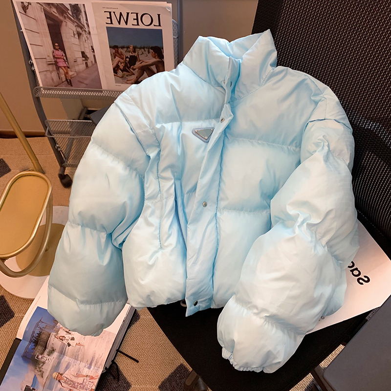 高级感小众oversize韩系棉服女潮冬装保暖加厚短款小个子立领外套