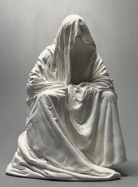 幽灵巫师死神袍桌面创意石膏雕塑扩香石摆件覆古小众古怪派对礼品