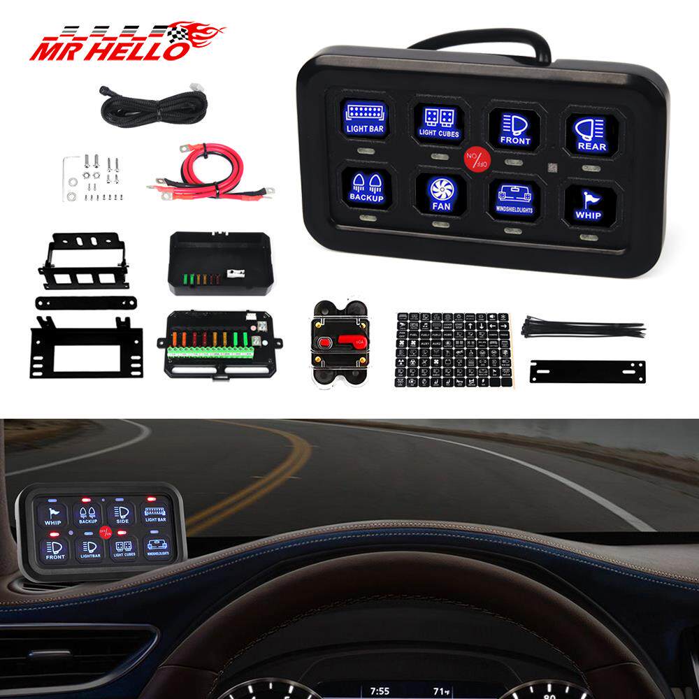 牧马人bj40坦克300改装射灯六路/八路面板控制盒开关总成改装件