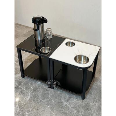 新款高档棋牌室麻将桌麻将机专用岩板茶几茶水架茶水台边几免安装