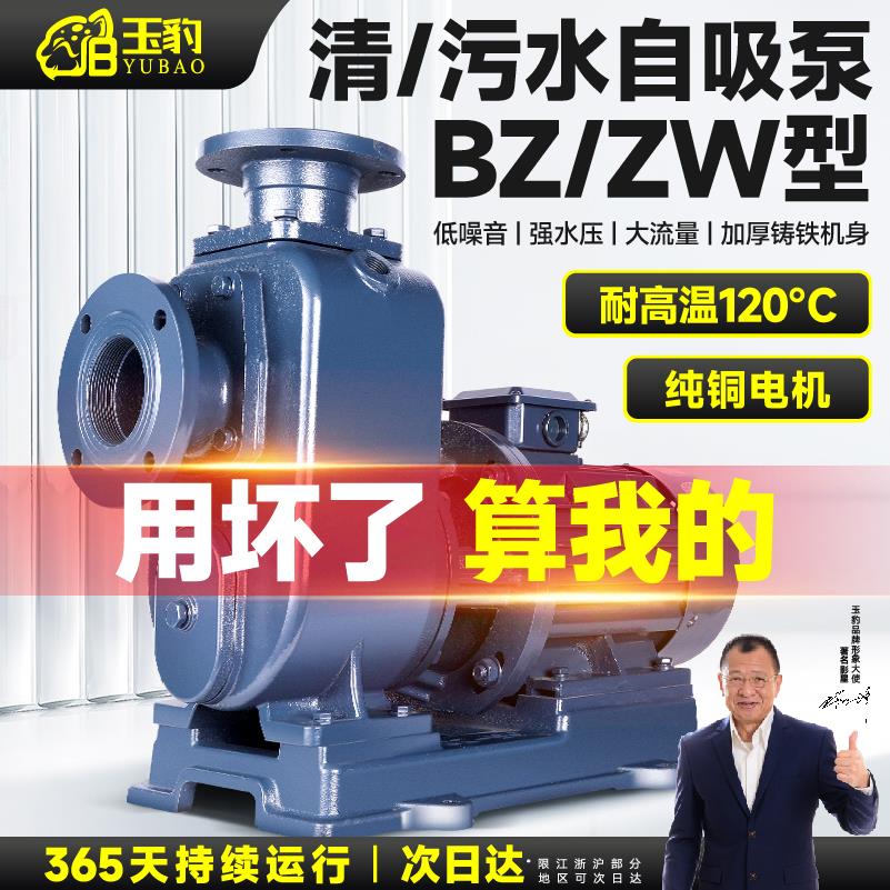 BZ三相工业ZW自吸泵抽水泵380V管道泵卧式离心泵农用大流量抽水机