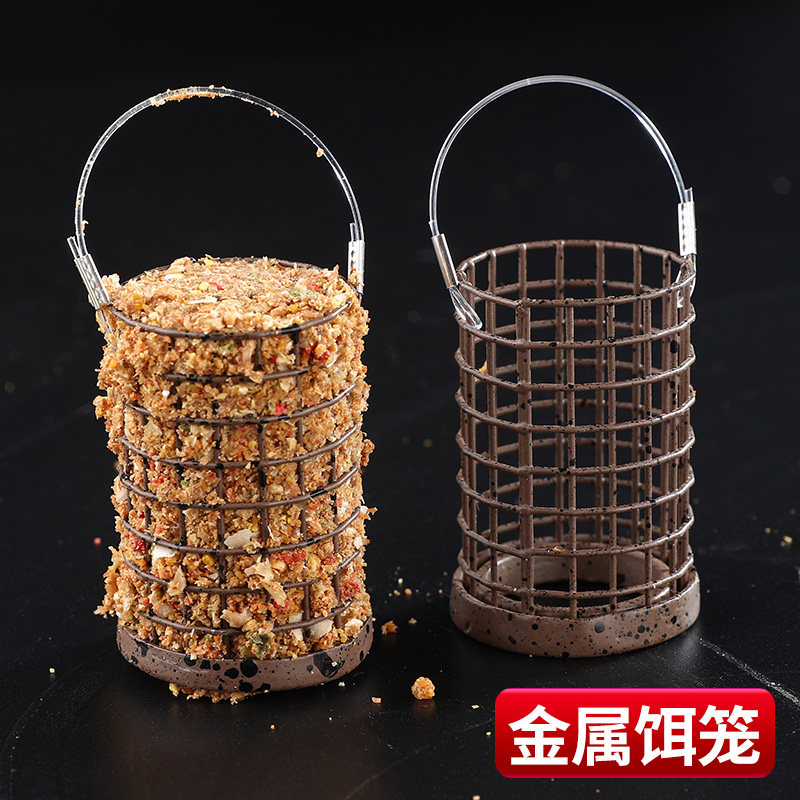 欧式全金属饵笼库钓打窝器飞德欧钓远投饵笼流水打窝喂食器