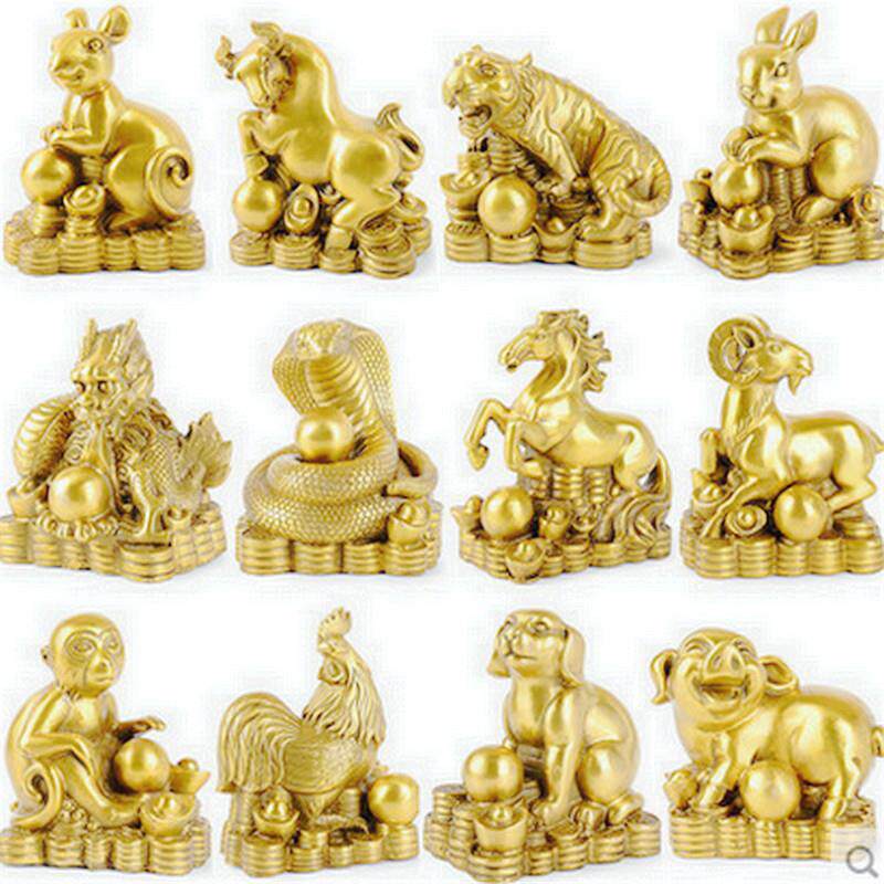 铜十二12生肖摆件小号铜鼠铜牛虎兔龙蛇鸡狗属相