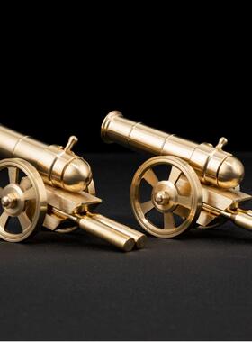 黄铜大炮铜炮摆件模型家居玄关客厅风水铜炮家居饰品公司开业礼品