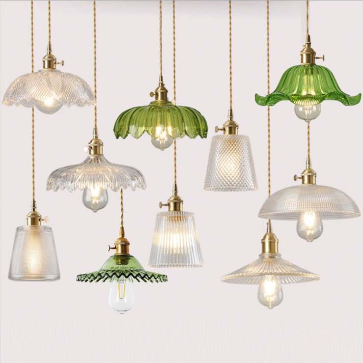 潮流北欧吊灯个性创意黄铜单头玻璃 奶茶店吧台餐厅客厅灯具