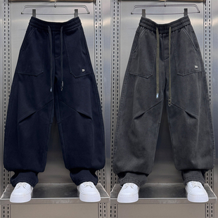 2025冬季 男士 新款 美式 潮牌日系户外痞帅加绒工装 重磅高街弯刀裤 裤
