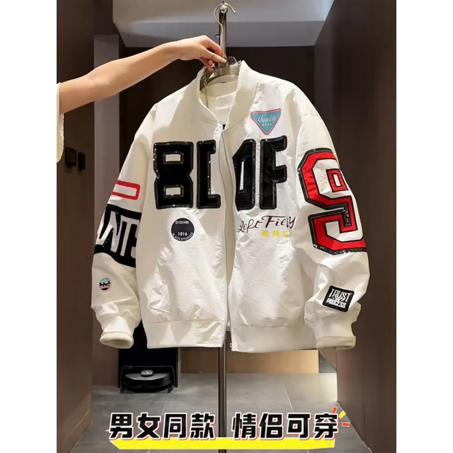 2026春秋新款潮牌飞行棒球服休闲夹克男士美式重工刺绣棒球领外套