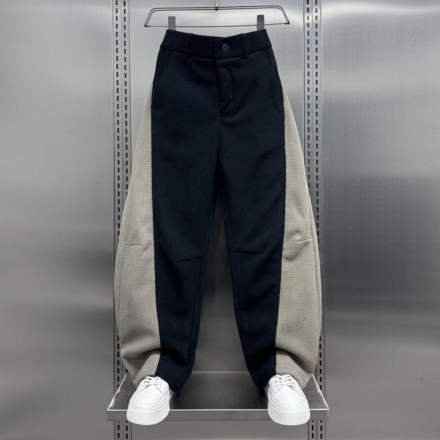 秋冬男士加绒加厚拼色灯芯绒弯刀裤青年百搭宽松休闲裤痞帅哈伦裤,男装,休闲裤,淘宝优惠券,粉丝福利购,淘宝优惠卷