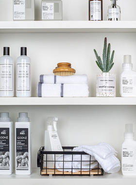 样板房间洗衣房阳台柜软装饰品卫生间香薰毛巾洗衣液卫浴套装摆件