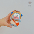 回放钩针编织丑鱼卡皮巴拉挂件diy材料包手工毛线香肠嘴玩偶吊坠