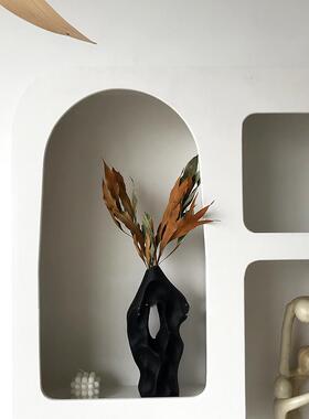 点击壁龛抽象艺术陶瓷饰品中世纪雕塑花瓶装饰花容器山形在博客模