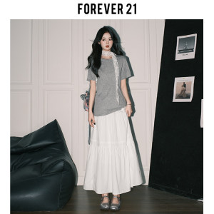 Forev21白色A字半身裙女