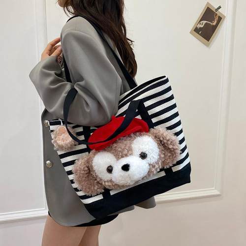 大容量可爱小熊玩偶托特包