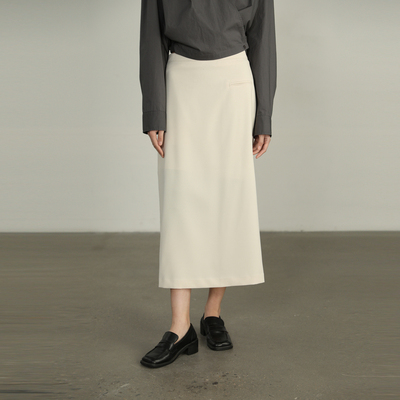 AIRIQI奥莱女装高腰半裙都市通勤极简显瘦薄款半身裙AH42BQ013