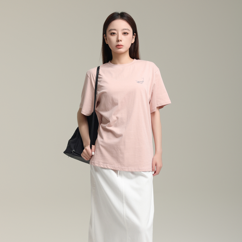 AIRIQI奥莱女装短圆领袖时尚印花舒适百搭显瘦宽松T恤AY42TX387