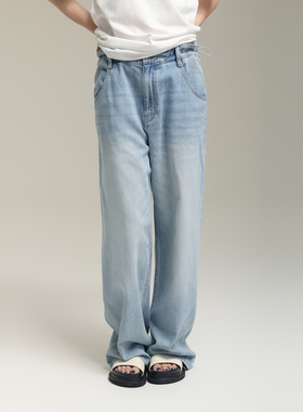 AIRIQI奥莱女装时尚牛仔H型长款牛仔裤AI42NC420