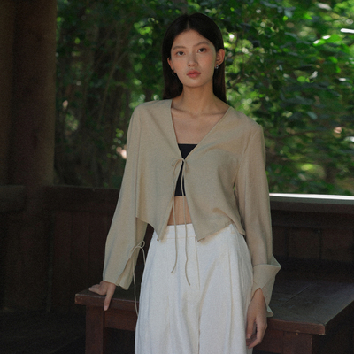 AIRIQI奥莱女装新中式外套气质显瘦高级感复古短上衣AH42WT725