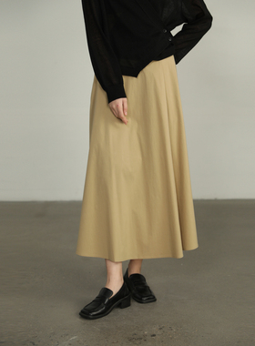 AIRIQI奥莱女装高腰半身伞裙都市通勤百搭宽松半身裙AZ42BQ009