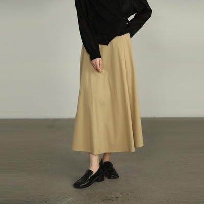 AIRIQI奥莱女装高腰半身伞裙都市通勤百搭宽松半身裙AZ42BQ009