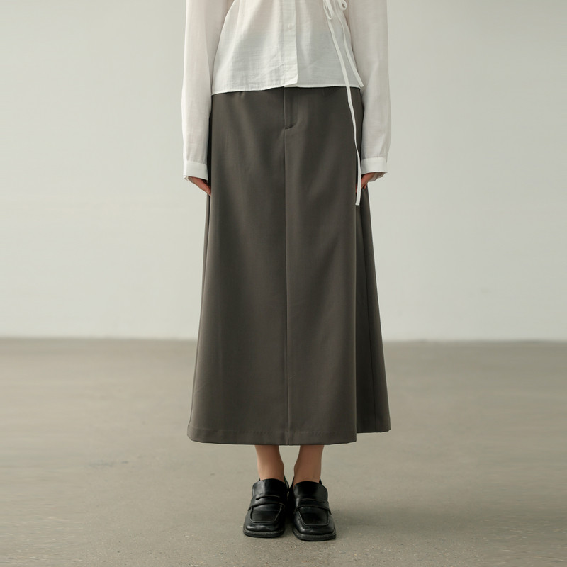 黑标BAIZHUO秋季新款简约高腰后开叉梭织中长款半身裙BZ41BQ049,女装/女士精品,半身裙,淘宝优惠券,粉丝福利购,淘宝优惠卷