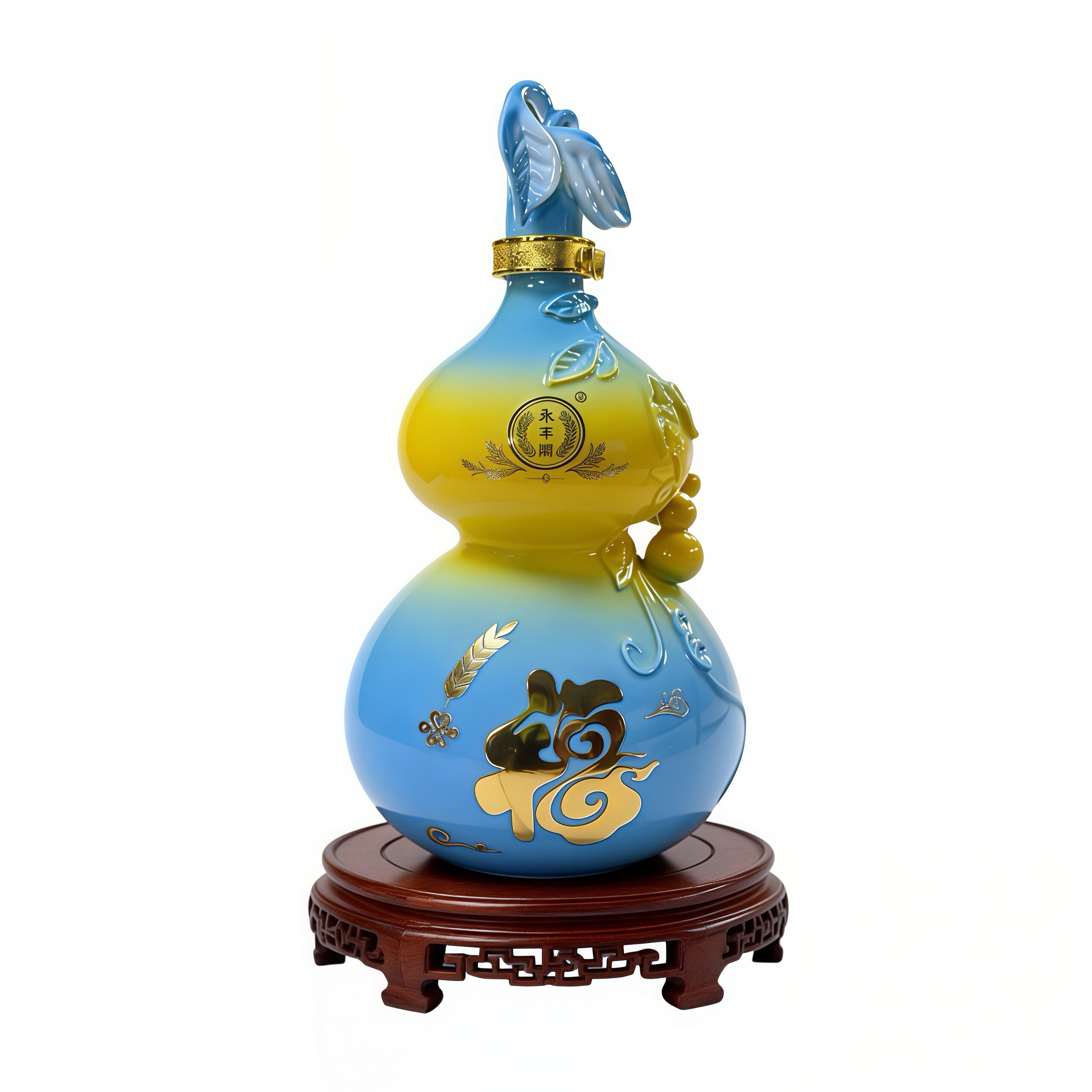 永丰牌北京二锅头福禄满堂清香型白酒原浆56度2.5L五斤装陶瓷礼盒图片