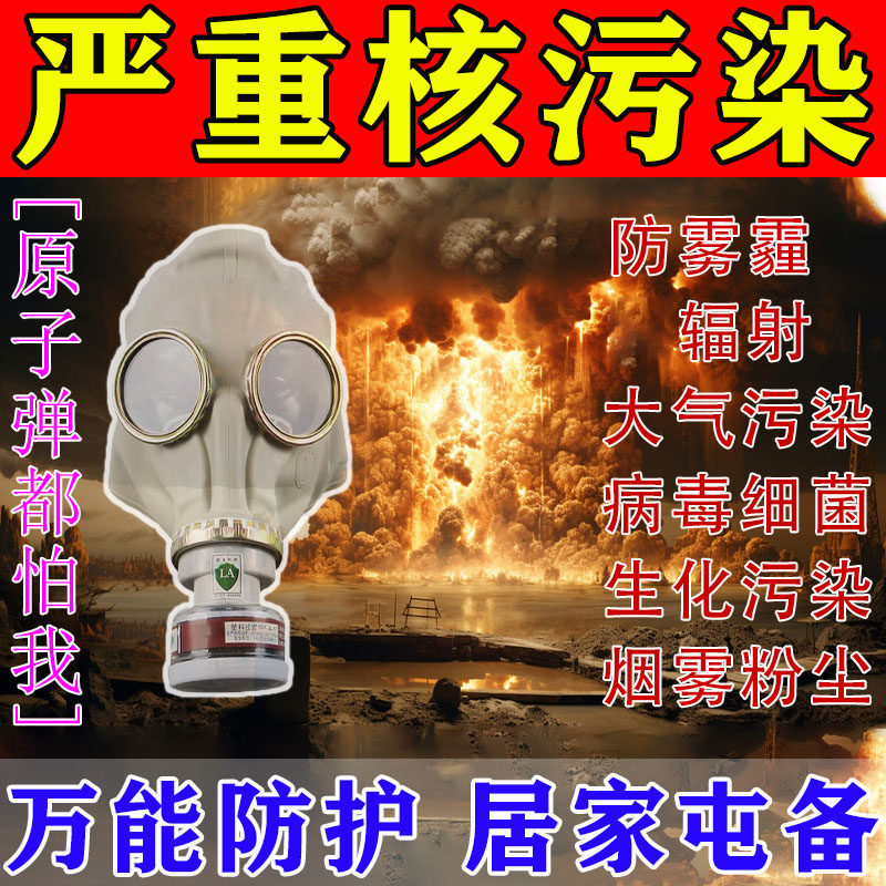 防核工业污染防毒面具防核全面具全面罩军工级防毒防辐射用品装备