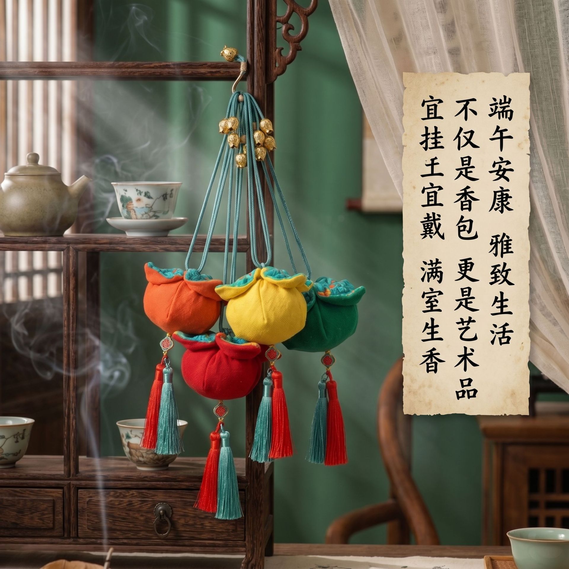 端午艾草香薰福袋驱蚊安神成品